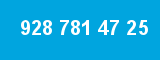 928 781 47 25 928 781 47 25